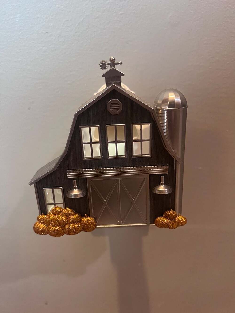 Autumn Farm Barn Pumpkins Silo Weather Vane Bath and Body Plug in
